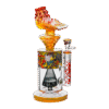 JJ-355-1 12" Colorful, quirky, foot-shaped glass water pipe