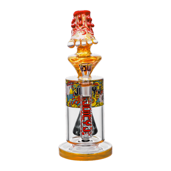 JJ-355-2 12" Colorful, quirky, foot-shaped glass water pipe