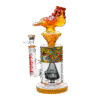 12" Colorful, quirky, foot-shaped glass water pipe