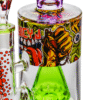 12” VIBRANT, MONSTROUS, CLAW-HAND GLASS WATER PIPE