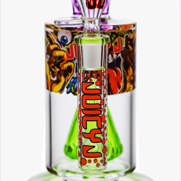 12” VIBRANT, MONSTROUS, CLAW-HAND GLASS WATER PIPE