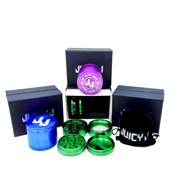 70MM 4PC GRINDER EXTRA SCREEN + TEETH -MAGNECTIC -WITH LOGO POUCH