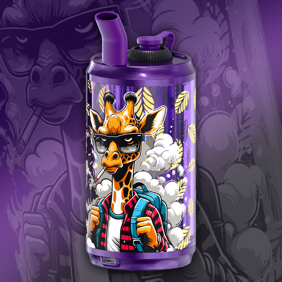 DRIP CAN CONCENTRATE CUP - PURPLE GIRAFFE