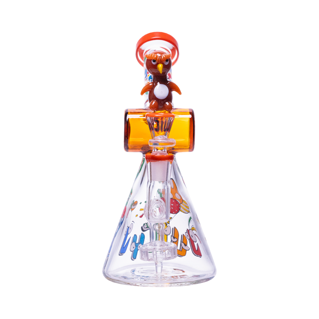 BIRD RUNS A GLASS SPACESHIP