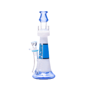 JJ-026 Juicy J Frosted Lighthouse Glass Water Pipe - BLUE