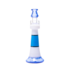 JJ-026-4 Juicy J Frosted Lighthouse Glass Water Pipe - BLUE
