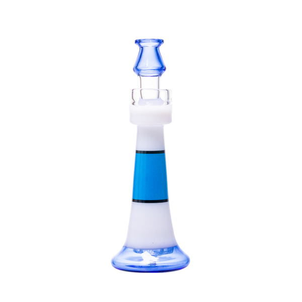 JJ-026-4 Juicy J Frosted Lighthouse Glass Water Pipe - BLUE