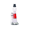 JJ-027 Juicy J Frosted Lighthouse Glass Water Pipe - RED