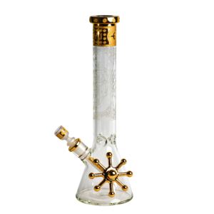 JJ-244 LEGENDARY 24K GOLD JUICY J GOLD GEOMETRIC FLOW BEAKER
